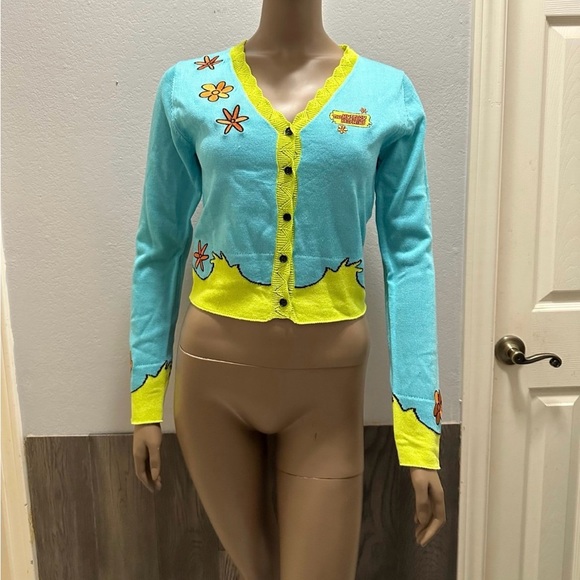 Dolls Kill Sweaters - New Dolls Kill Hanna Barbera Mystery Machine Embroider Cardigan Sweater Top XXS